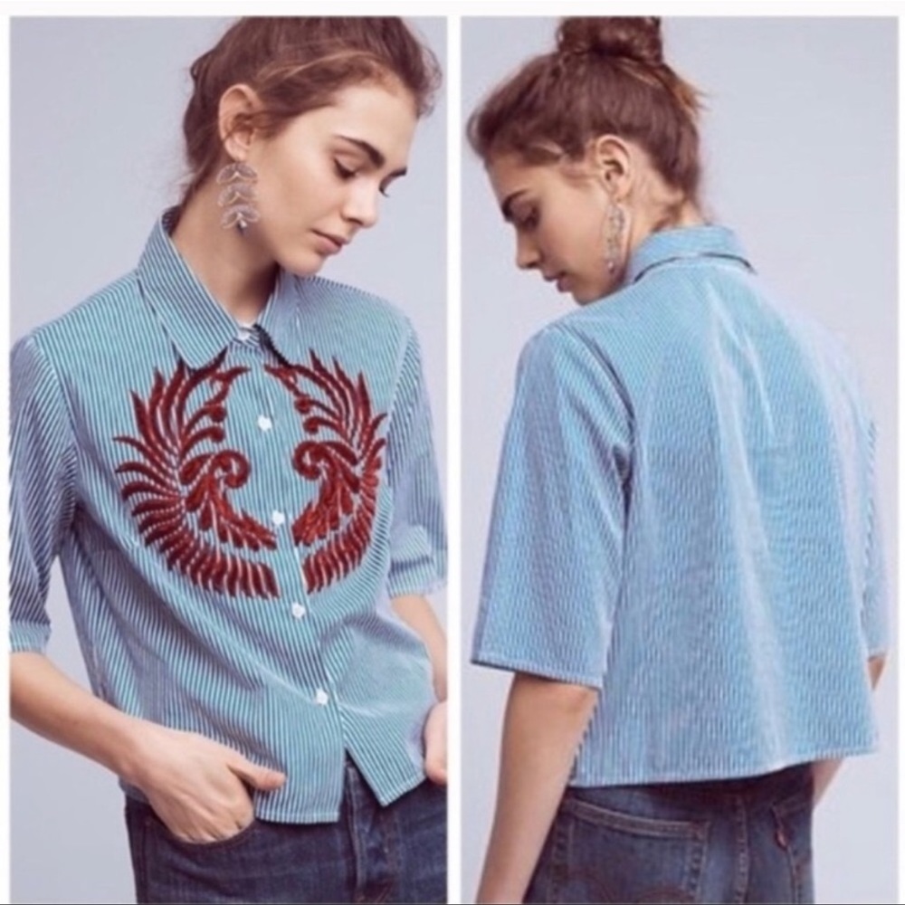 Anthropologie Hemant & Nandita Marne Button Down